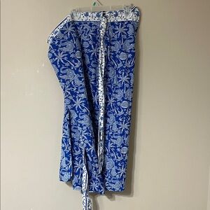 Never Fully Dressed Floral Blue and White Maxi Skirt